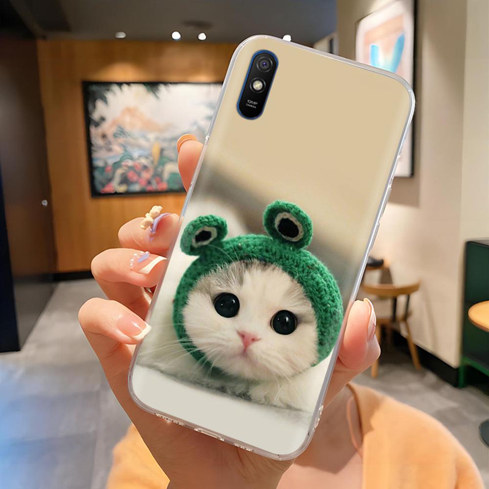 For Redmi 9A Case Cute Housing For Redmi 9AT Phone Case Lovely Cartoon Soft TPU Transparent Silicone Bumper For Xiaomi Redmi 9A