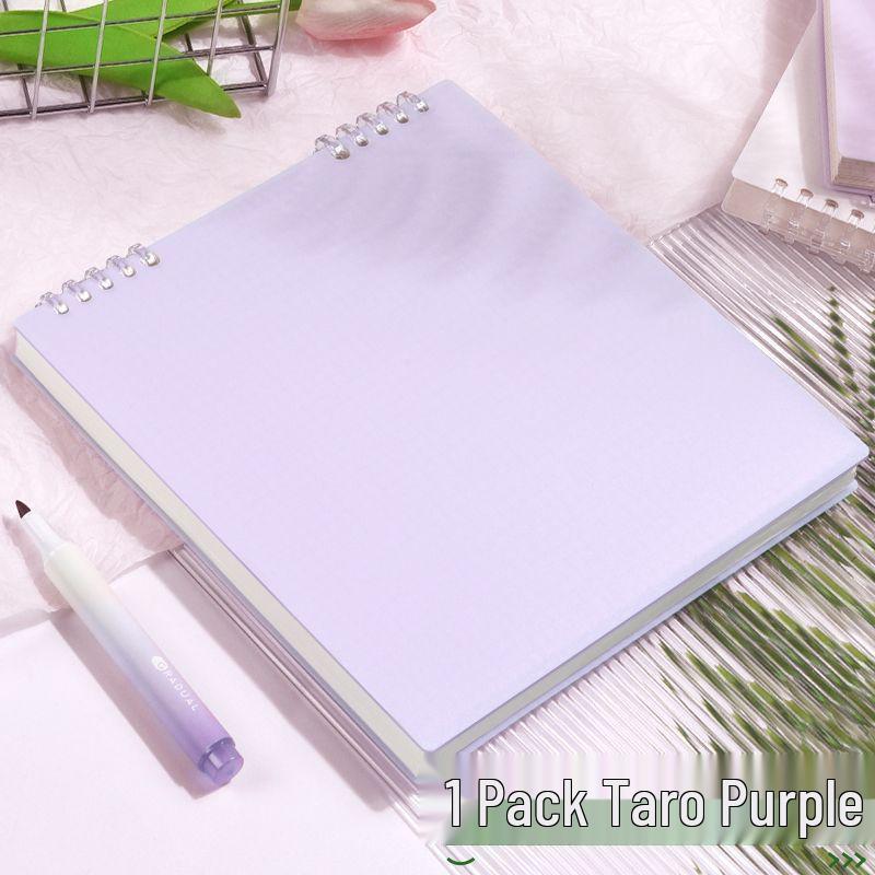 Retro Square Grid Flip-Open Loose-Leaf Student Notepad