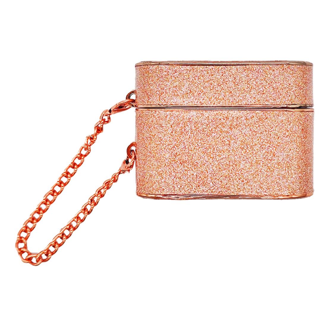 

For Apple AirPods Pro 2 TWS Headset Cover Leather Texture PC+TPU Earphone Case Rose Gold