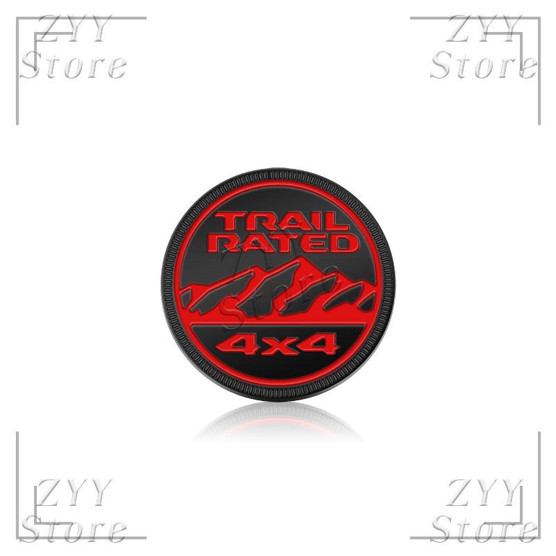 3D Metall Auto Kühlergrill Emblem 4X4 TRAIL RATED Logo Karosserie Aufkleber Auto Abzeichen Aufkleber Zubehör