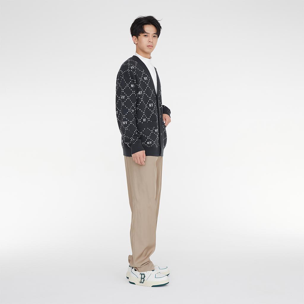 New MLB Knitwear Unisex Charcoal Gray 3AKCM0134-50CGS