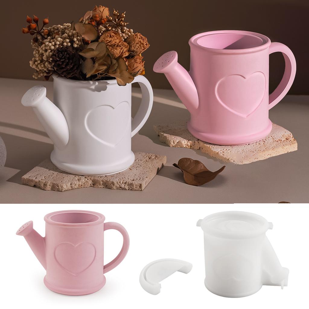 3D Watering Can Flowerpot Silicone Molds Creative Candle Jar Concrete Gypsum Mould DIY Storage Box Resin Mold Home Decor Crafts