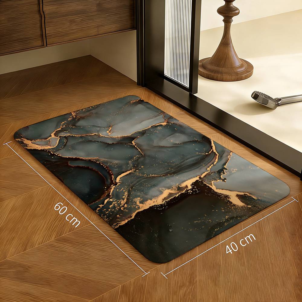 Fashion Marble Bathroom Mat Retro Multiple Choice Living Room Kitchen Rug Non-Slip Bedside Mats