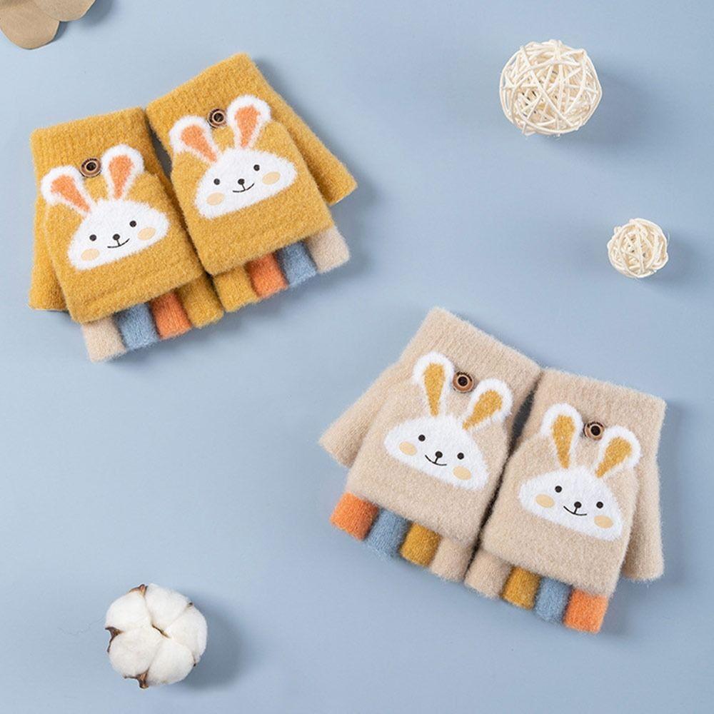 Winter Children Soft Cute Knitted Mittens Kids Gloves Thick Warm