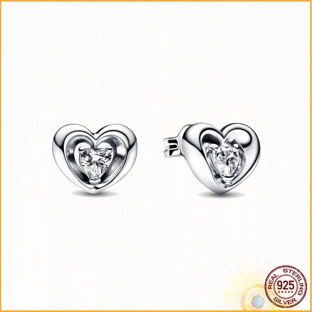 Sparkling Infinity Heart Stud Fashion Earrings 925 Sterling Silver Women  Fashion  Boutique Gift Anniversary Birthday Gift