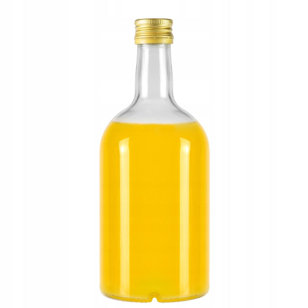5x BLANKA Glass Bottle 500 ml Elegant for Liqueurs Wine Juice + cap