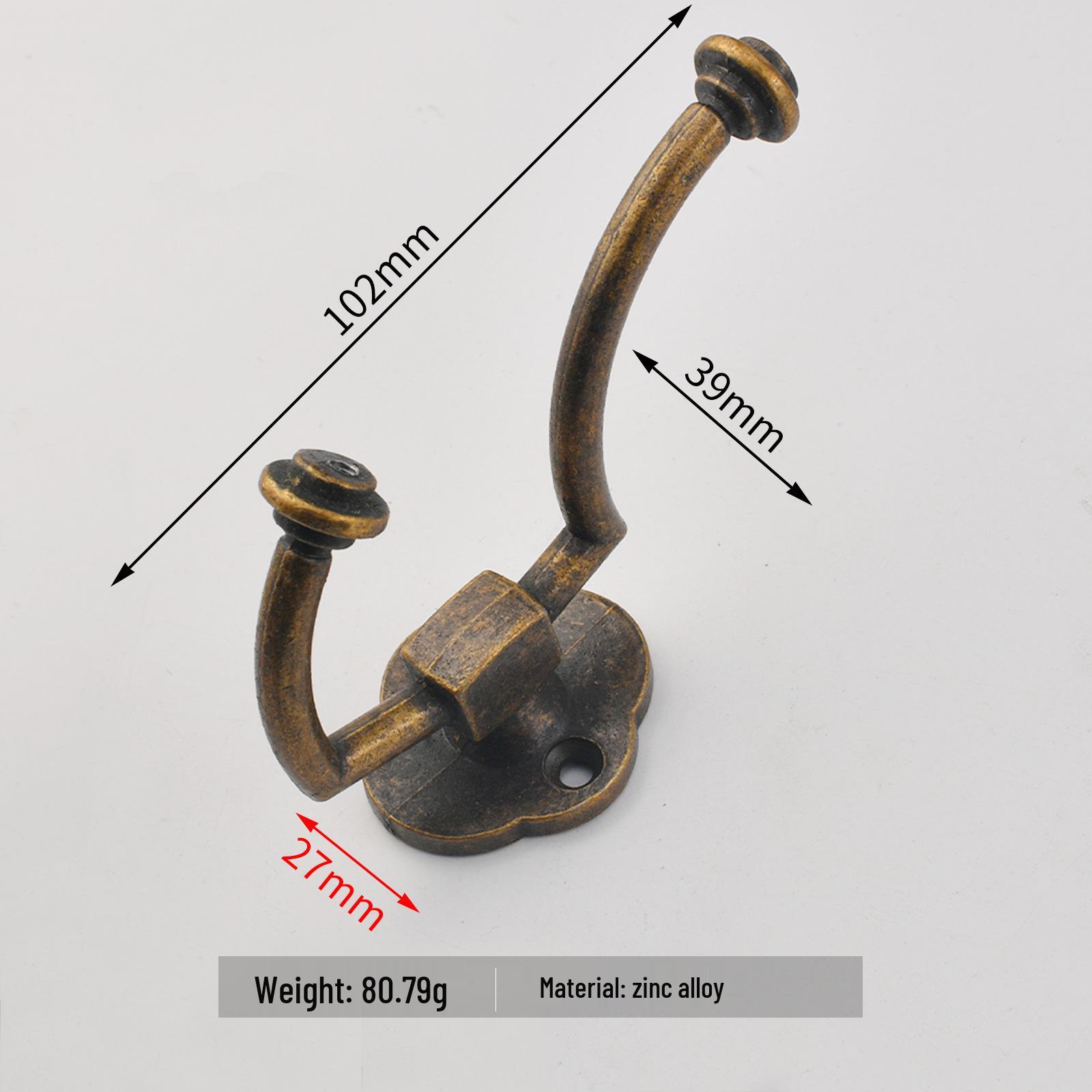 

European Bronze Wall-Mounted Coat Hook Rack