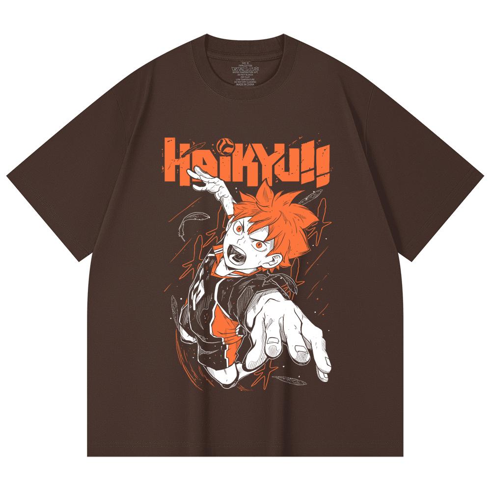230 Gsm 100% Cotton Haikyu V1 Hinata Print Unisex Heavy Cotton T Shirt