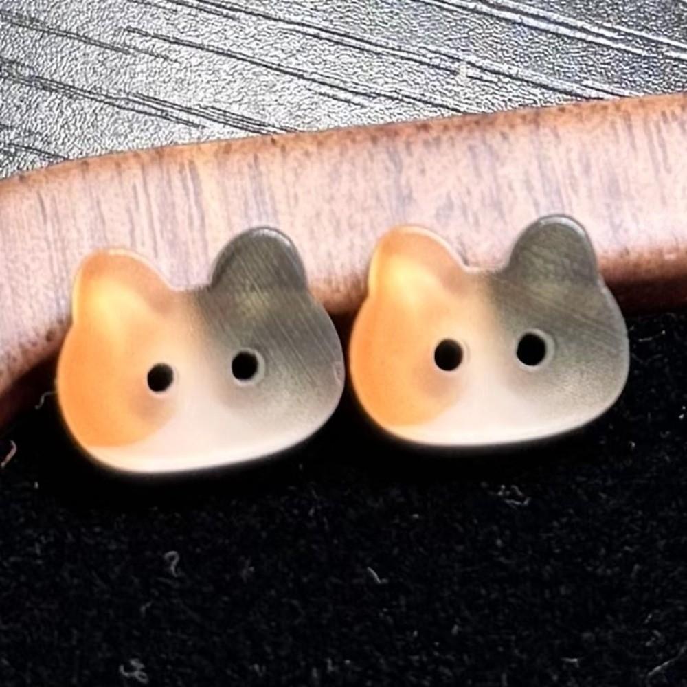 30pcs 12mm Kitty Buttons Cute Ginger Cat Buttons Grey Cat Calico Cat Buttons Cardigan Sweater