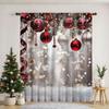 Holiday Christmas Themed Printed Curtain Digitally Polyester Suitable Living Room Bedroom Kitchen Decoration Single Panel Made Of With Rod Pocket
