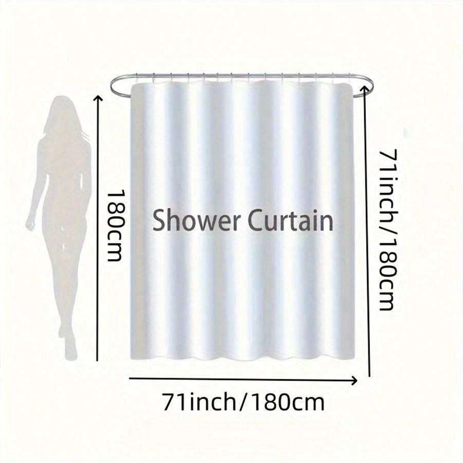 Black Corrugated Shower Curtain, Boys Girls Adult Abstract Geometric Pattern Bathroom Curtain Set, Waterproof Shower Curtain