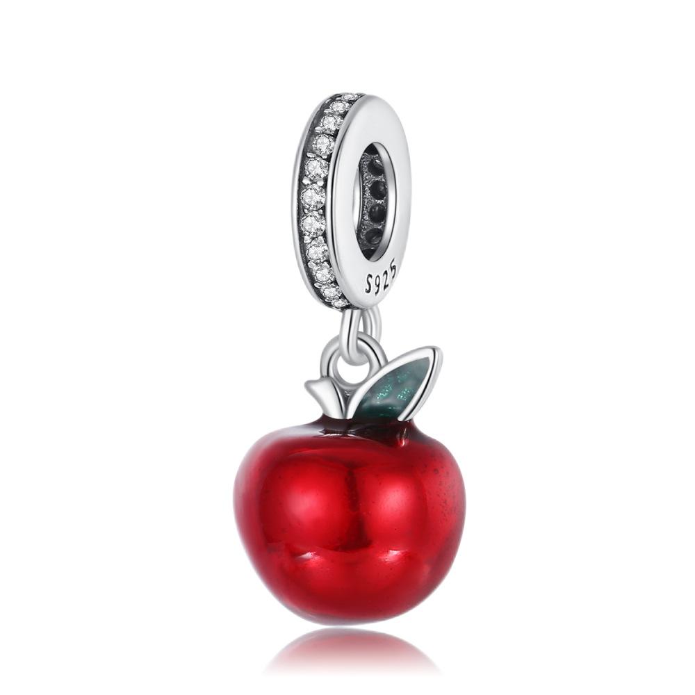 S925 Silver Avocado And Pomegranate Shaped Beads For Fruit Theme DIY Handmade Jewelry Craft Accessories