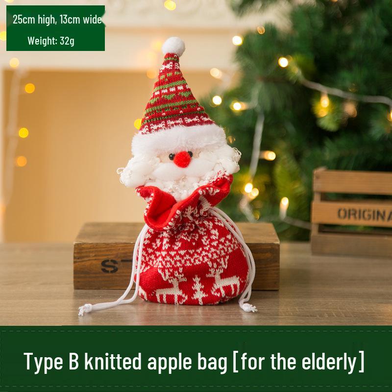 Creative Christmas Eve Apple Gift Bag with Candy Packaging
