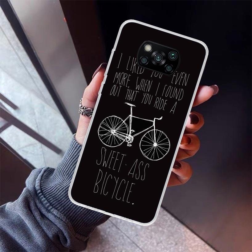 Bicycle Bike Sport Phone Case For Xiaomi Poco X7 X6 X5 Pro F7 Ultra Redmi 15C 15 13 13C 12 12C 10 10A 10C 9 9A 9C 9T Shell Poco