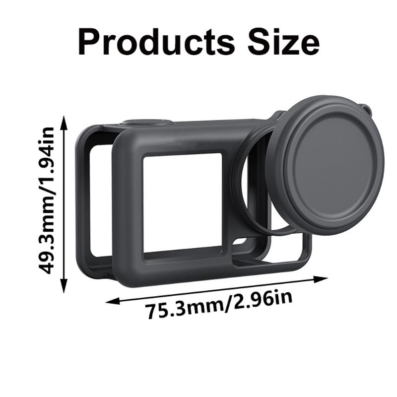 Protective Silicone Skin Case Plus Lens Cover and Lanyard for Action 5Pro Camera Accessories