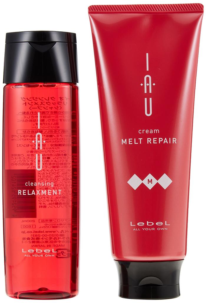 Lebel IAU Io Cleansing Relaxation Shampoo 200ml Io Cream Melt Repair Treatment 200ml Set &