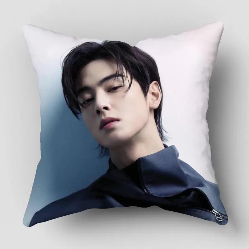 Cha EunWoo Sofa Cushions Decor Cushion Cover 45x45 Pilow Cases Decorative Pillows Covers Car Decoration Pillowcase 0414