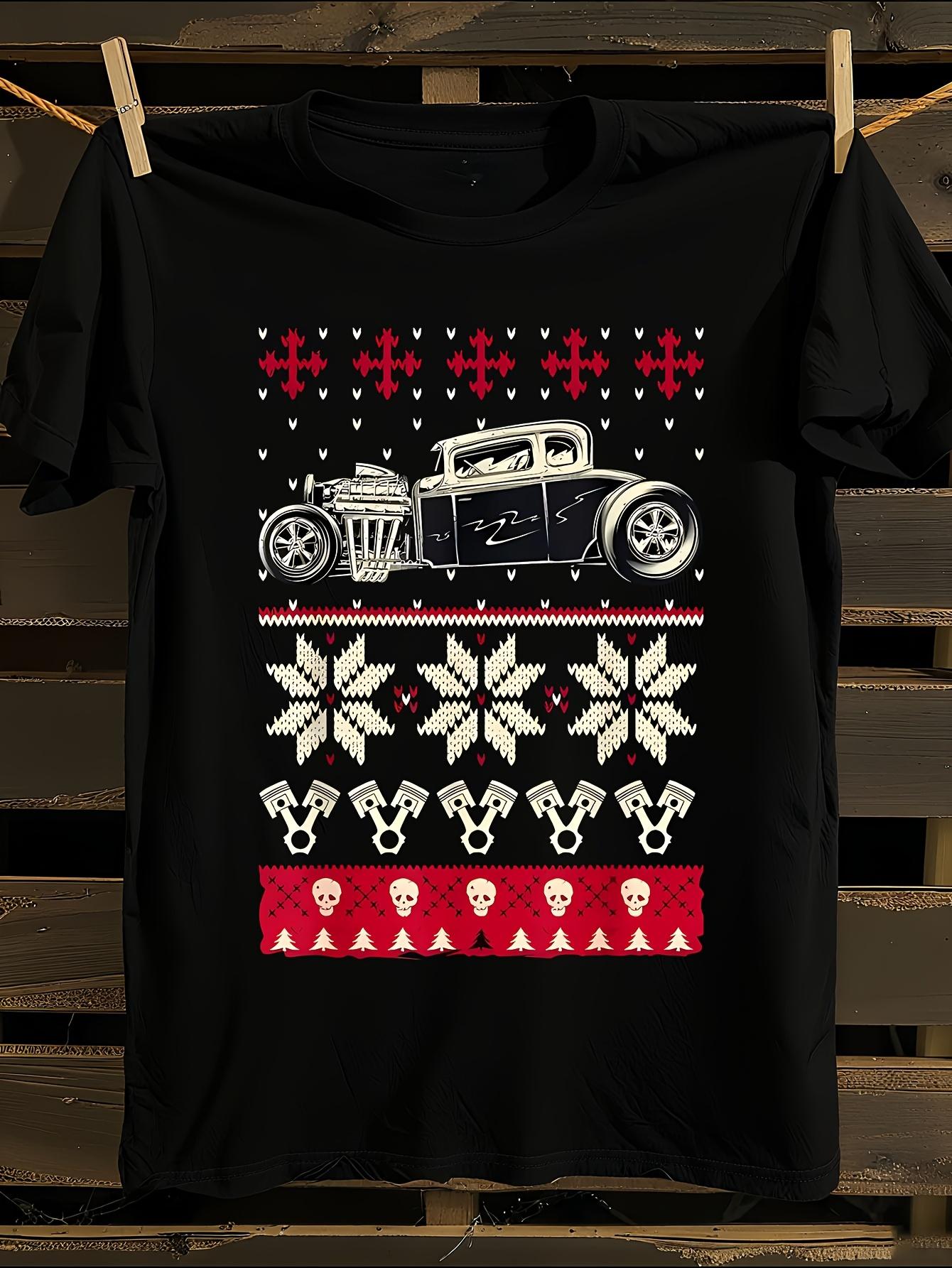 Ugly Hot Rod Christmas Sweater T-shirt XXXXL