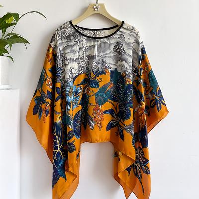 Silk Scarf 110X110Cm Luxury Designer Pullover Scarf Print Head Large Handkerchief Hijab Shawl Women Bandanna Foula