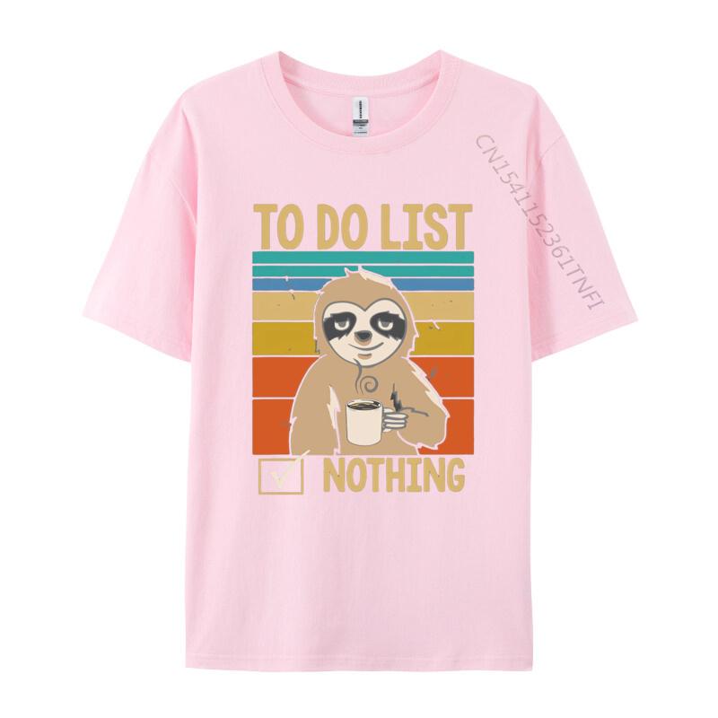 Mens Shirts Graphic Tee To Do List Nothing Coffee Drinking Funny T Shirts Mens Fashion T Shirt Cotton Tee Top