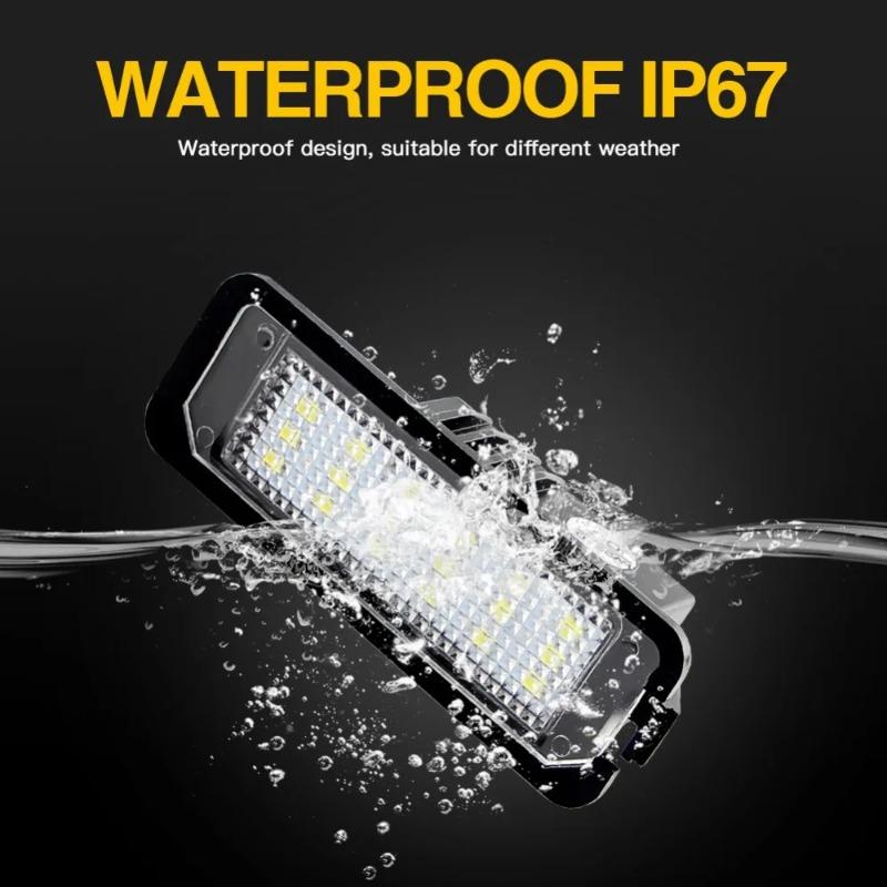 For VW Passat B6 CC Eos Golf 4 5 6 7 MK7 Polo Superb Lupo Scirocco Seat Leon Altea Ibiza LED License Number Plate Light Lamp
