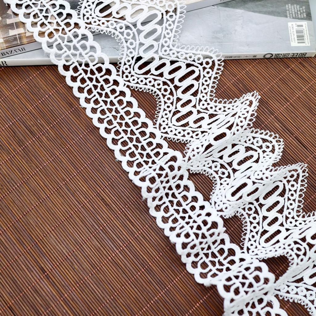 Unilateral Water-Soluble Barcode Lace, Milk Silk Embroidery Diy Accessories Children'S Dress Lace