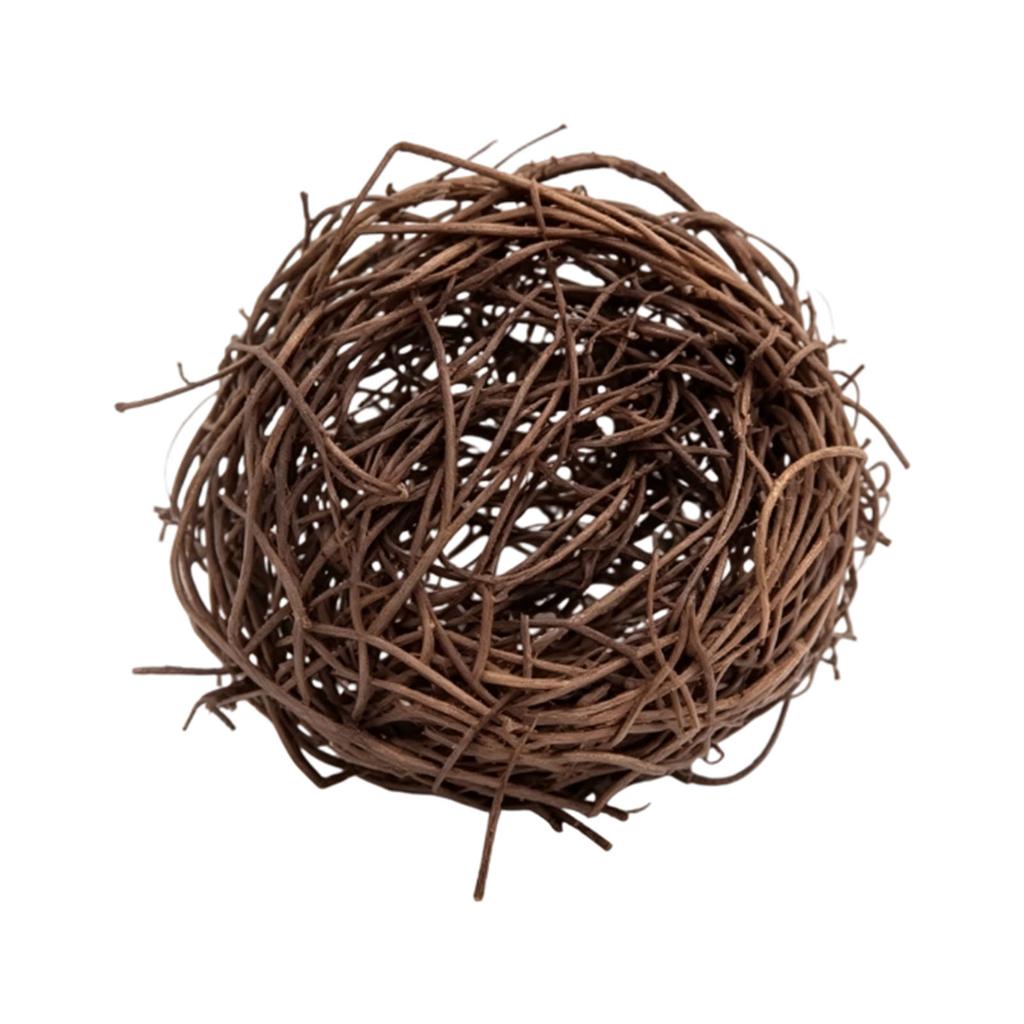 6Pcs Handwoven Bird Nests Artificial Natural Rattan Nests for Miniature Fairy Garden Decor XS 5x5x2cm 1.97x1.97x0.79in