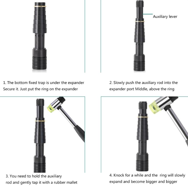 Rings Amplifier Rings Stretcher Finger Wedding Bands Size Stretch and Enlarge Rings Band Size Adjustment Tool and Hammer