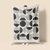 Couverture Couleur Morandi Design Graffiti Botanique Abstrait Minimaliste Scandinave Couverture de Canapé Café Maison Double Usage