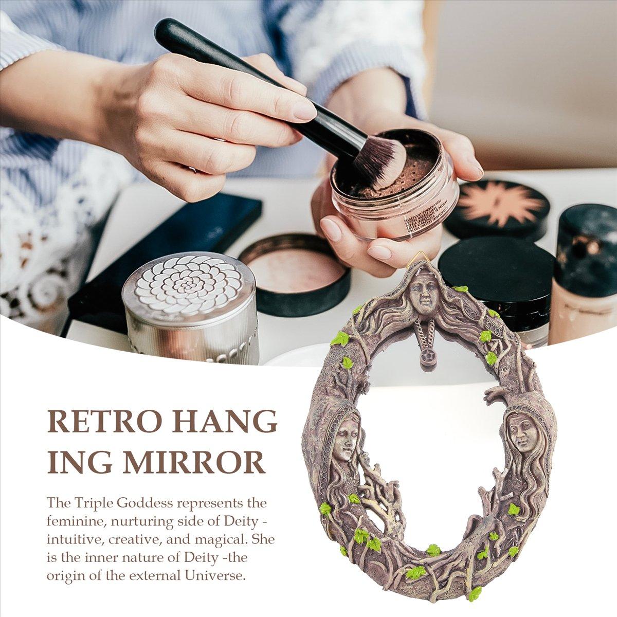 BHBL Triple Moon Goddess Wall Mirror Wall-Mounted Mirror with Five-Pointed Retro Hanging Mirror China Mainland