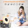 Creative Sunrise Alarm Clock with Music, Seven-Color LED, Sunset Hypnosis, FM Radio, and Night Light