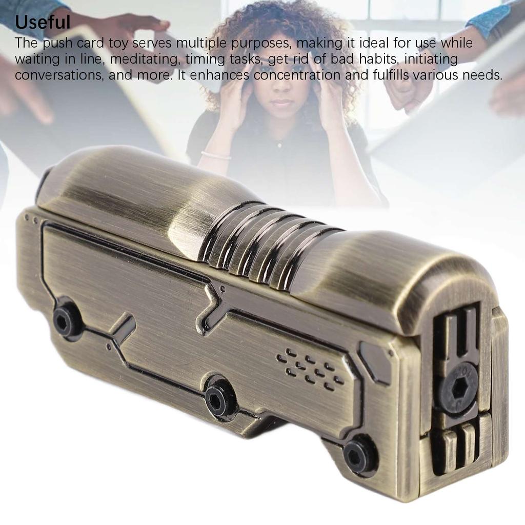 Fingertip Slider Spielzeug Messing Push Karte Erwachsener Mechanisches Push Slider Spielzeug für Büro Zuhause Station