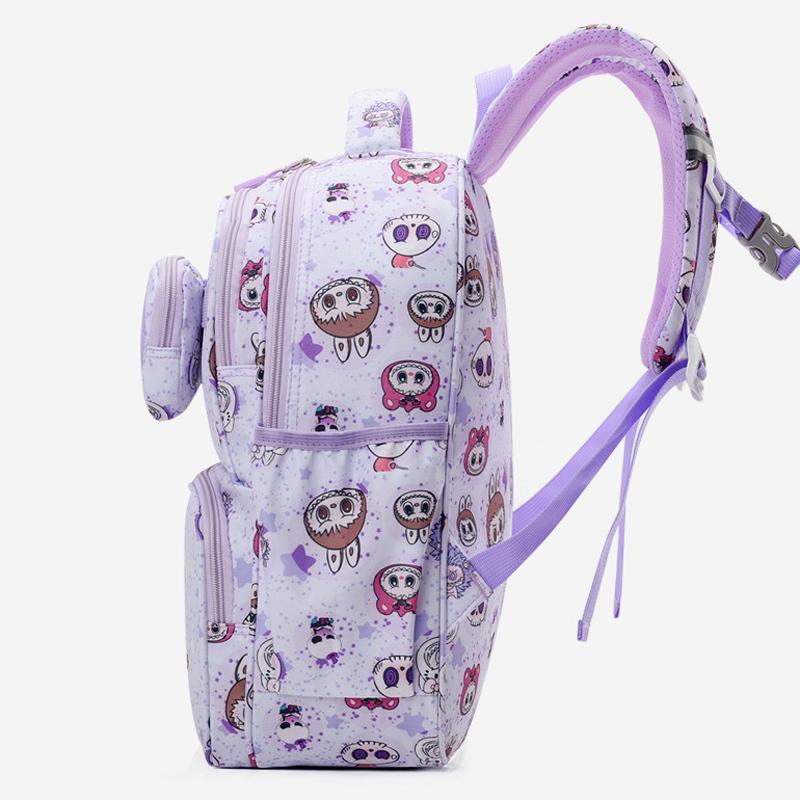 LABUBU Školní taška Školní batoh Lehký Snížení zátěže Ochrana zad a Velkokapacitní Dětský školní batoh pro 1.-6. třídu