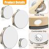 1Pcs Wooden Tambourine 4/6/8/10-Inch White Rim with Metal Jingles Musical Percussion Instrument for Concert Church Party