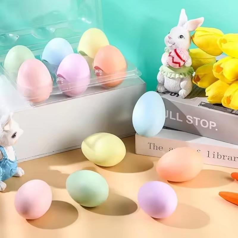 50Pcs Plastic Easter Egg Colorful Fillable Opening Eggshell Kids Candy Gift Packaging Box Easter Party Supplies Home Decoration