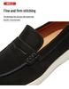 Men's British-Style Suede Nubuck Loafers - Slip-On Casual Shoes
