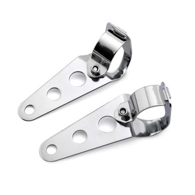 Bruce & Shark Headlight Mounting Bracket Stay for Honda Suzuki Yamaha Motorcycle Universal Chrome