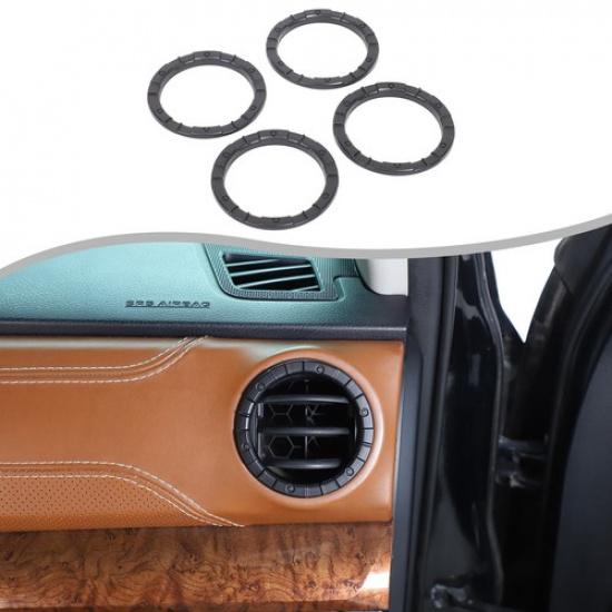 Mecha Style Matte Black ABS Air Vent Ring Trim for Toyota Tundra 2014-