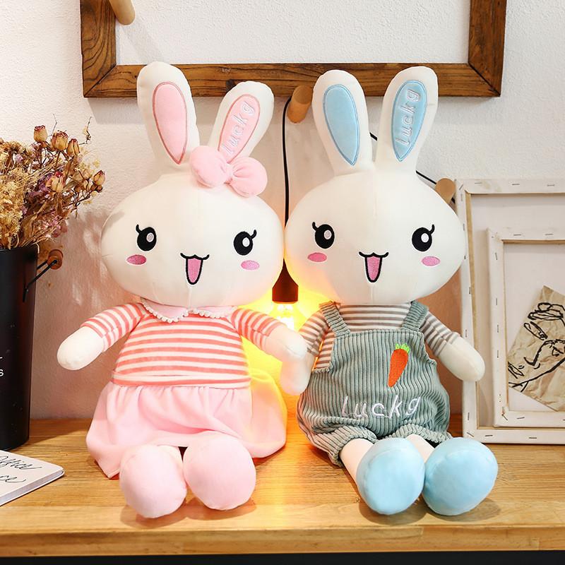 Adorable Sweet Couple Bunny Plush Toy Cuddly Rabbit Stuffed Animal Birthday Gift