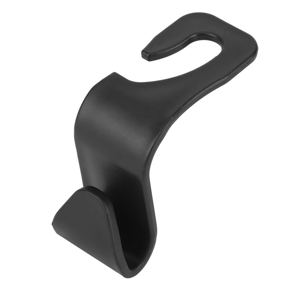 Multi Purpose Car Int ior Seat Back Hook Vehicle Headrest Rear Rack Bag Hold (Black 4Pcs)