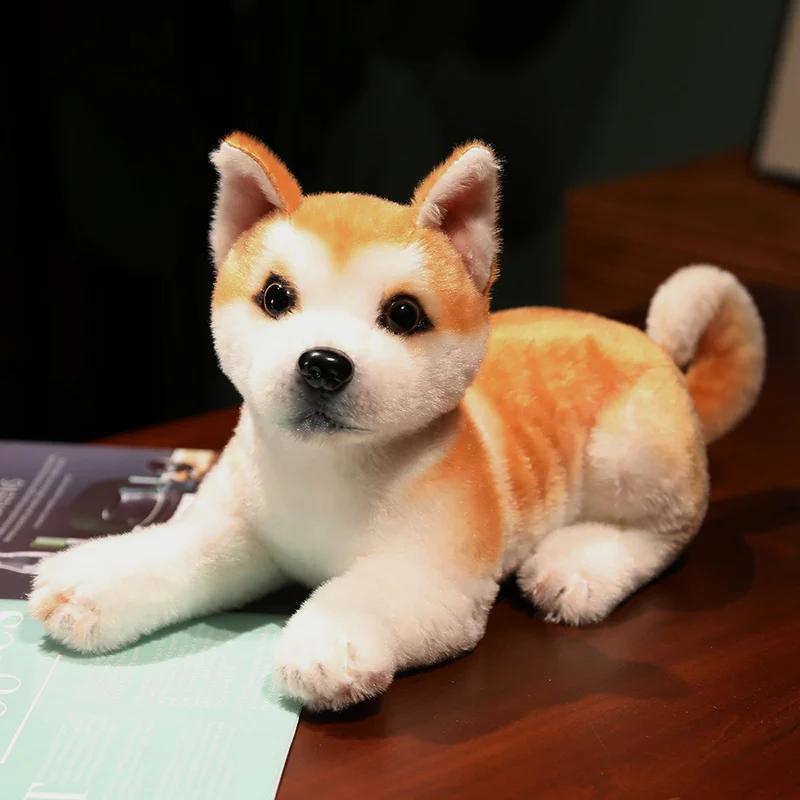 Hot new Akita dog plush toy Cute simulation dog Shiba Inu fluffy soothing girl doll birthday gift car