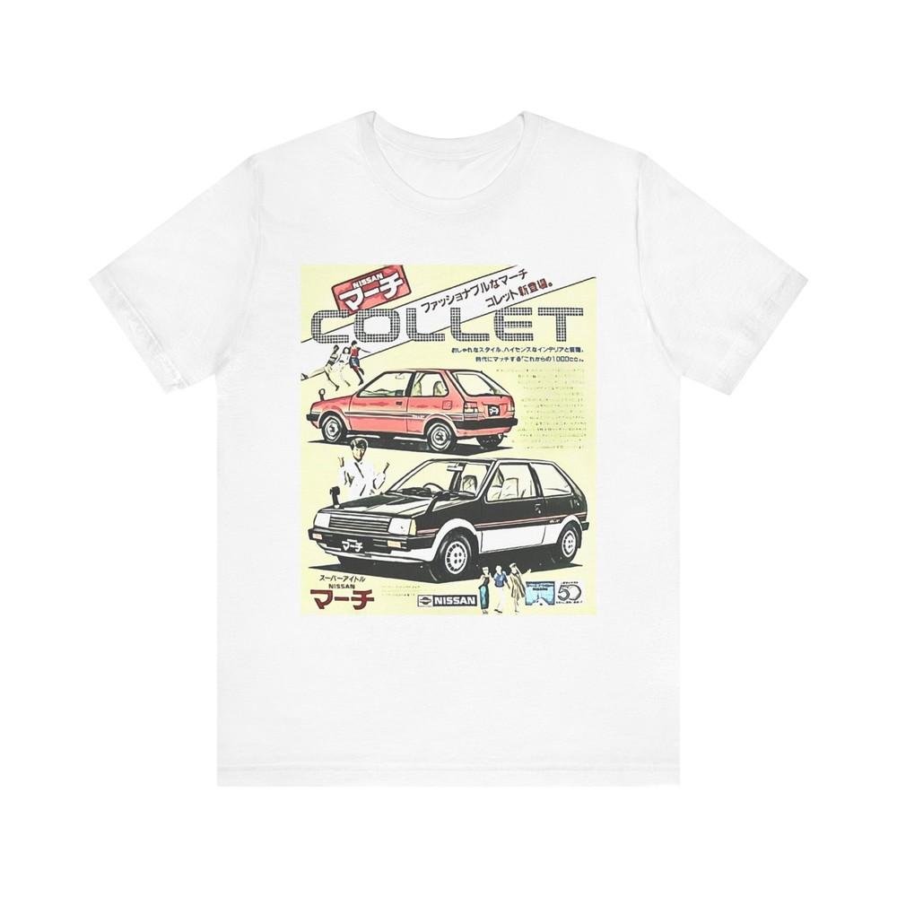 

Nissan Collet Retro Shirt Car Art Graphic Print Unisex Jersey Short Sleeve Tee 2XL