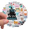 50 Cartoon Pharmacist Stickers Personalized Decorative Suitcase Notebook Guitar Waterproof Removable Without Repeating Stickers