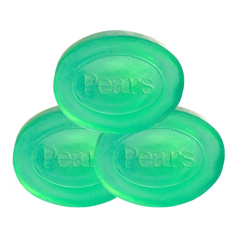 Pears Emerald Green Lemon Floral Scent Soap 3-Pack