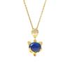 Color-Changing Rhinestone Fox Pendant Necklace: Titanium Steel, Korean Style