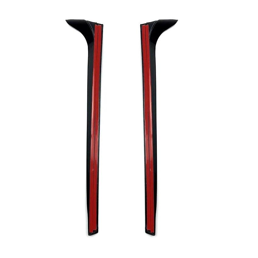 Rear For VW Volkswagen Polo Mk5 6R 6C Window Side Spoiler Fins Moulding Trim Strip  Car Decorative Accessories  2009 - 2017