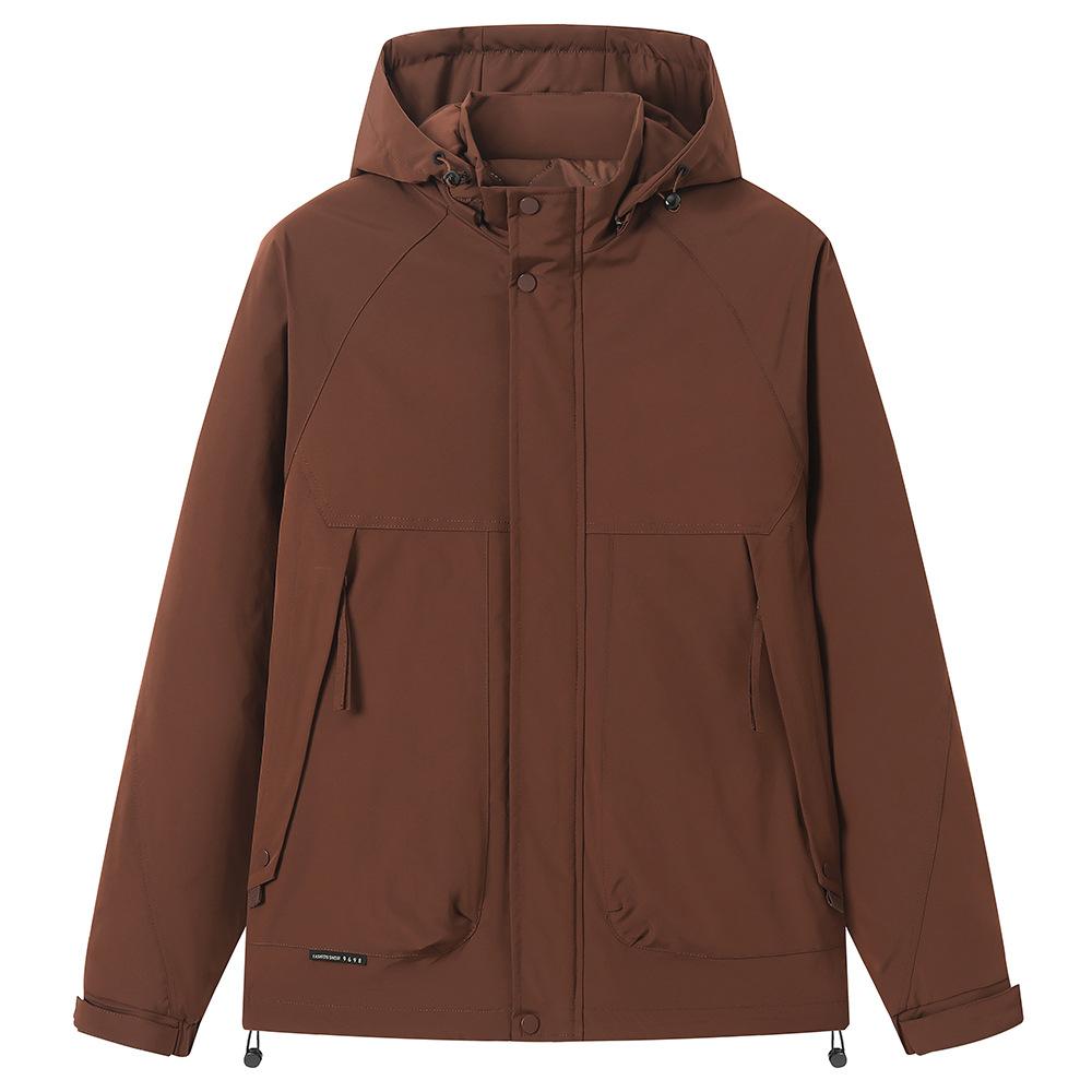 

Мужская весенне-осенняя куртка однотонная хлопковая с капюшоном ветровка куртка для занятий спортом на открытом воздухе мужская куртка 4XL