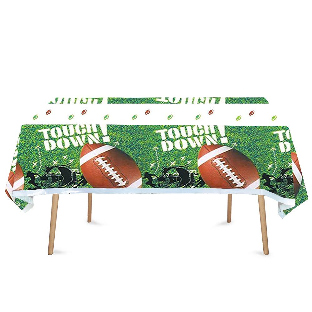 Rugby Birthday Party Supplies Disposable Tableware Paper Plates Paper Cups Paper Towels Boys Birthday Party Decorative Tablecloth