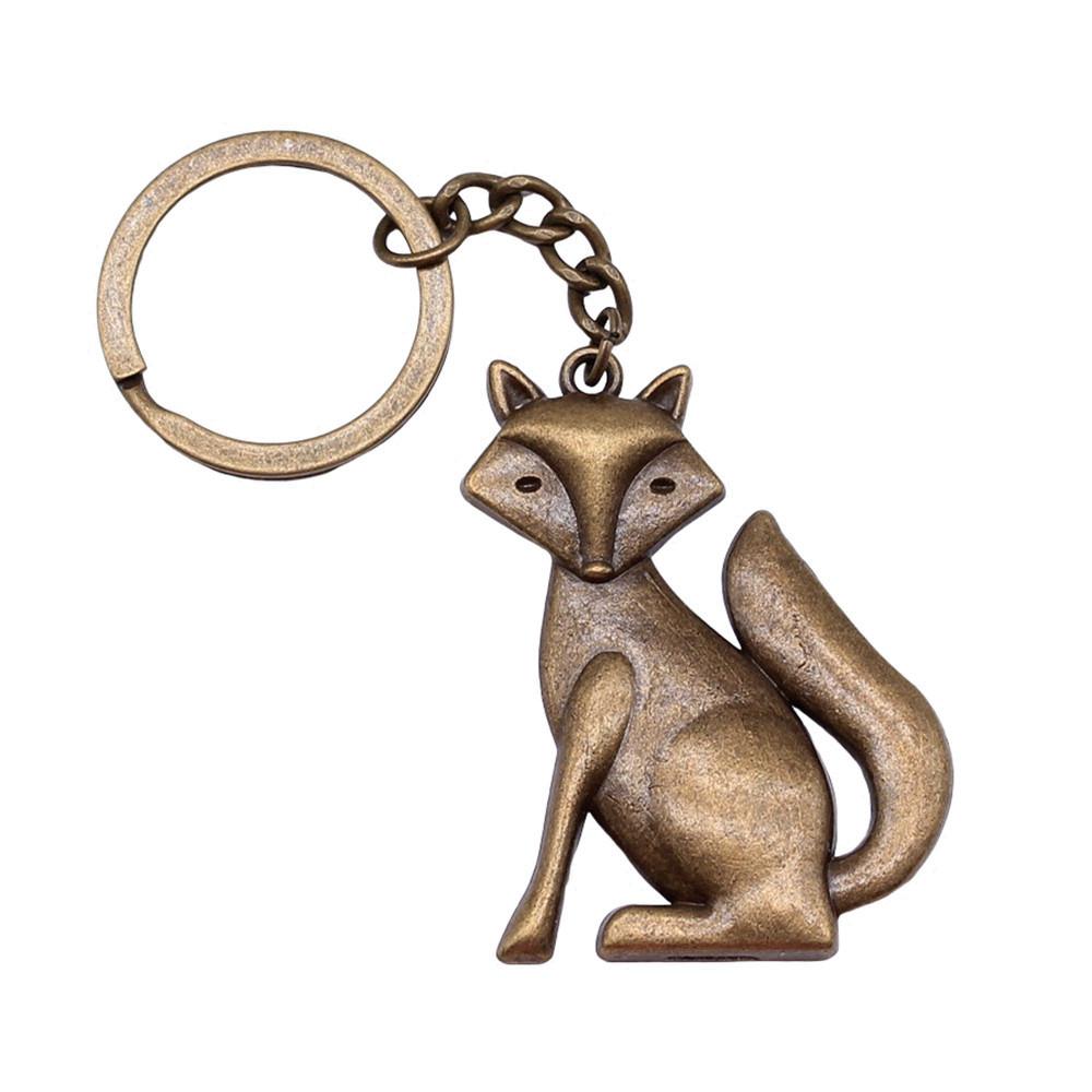 Bear Charm Tiger Keychain Wild Animal Pendants Key Ring 28mm