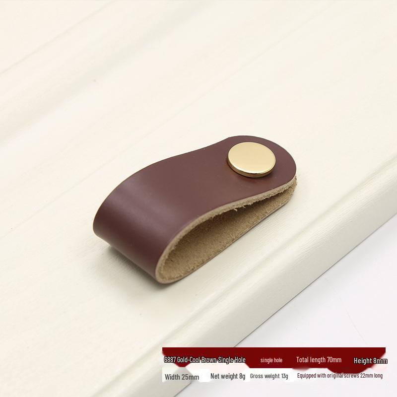 Nordischer Leder-Ziehgriff für Kleiderschrank, Schublade, Koffer oder Kiste